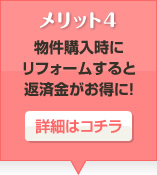 物件購入時にリフォームすると返済金がお得に！